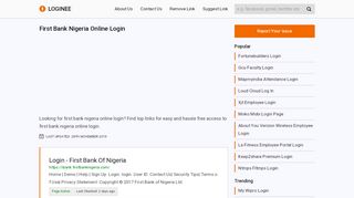 
                            4. First Bank Nigeria Online Login