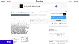 
                            8. First Capital Equities Limited: Private Company Information - Bloomberg