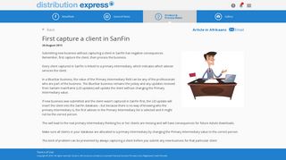 
                            4. First capture a client in SanFin – Sanlam