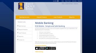 
                            4. First Choice Bank - Mobile Banking