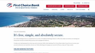 
                            1. First Choice Bank > Online Banking