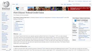 
                            5. First Citizens' Federal Credit Union - Wikipedia