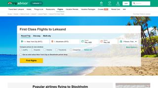 
                            6. First Class Flights to Leksand - TripAdvisor