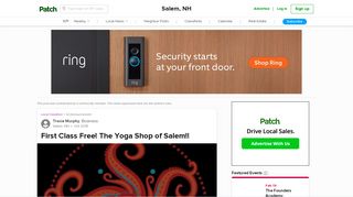 
                            10. First Class Free! The Yoga Shop of Salem!! - Salem, NH Patch