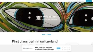 
                            13. First class train in switzerland – Wow look at that!
