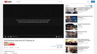 
                            8. First Commerce Credit Union 2017 Checking :30 - YouTube