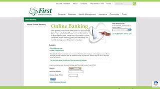 
                            9. First Credit Union - Online Banking