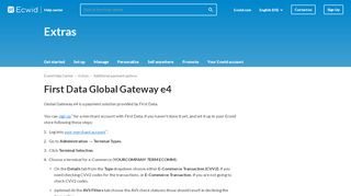 
                            8. First Data Global Gateway e4 – Ecwid Help Center - Ecwid support