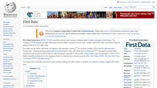 
                            3. First Data – Wikipedia