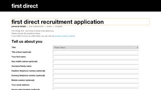 
                            5. first direct recruitment application