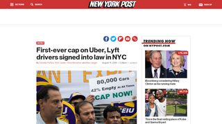 
                            13. First-ever cap on Uber, Lyft drivers signed into law in NYC