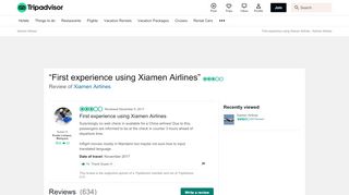 
                            13. First experience using Xiamen Airlines - Review of Xiamen Airlines ...