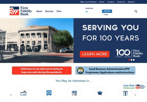 
                            8. First Fidelity Bank Home Page