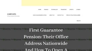 
                            3. First Guarantee Pension: Their Office Address Nationwide And How ...