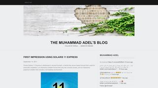 
                            12. First impression using Solaris 11 express | The Muhammad Adel's blog