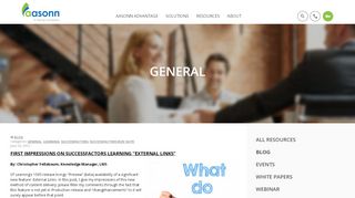 
                            9. First Impressions on SuccessFactors Learning “External Links” - Aasonn