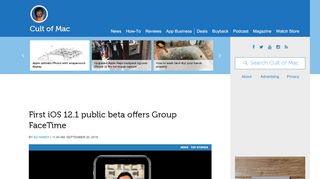 
                            10. First iOS 12.1 public beta offers Group FaceTime | Cult of Mac