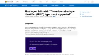 
                            3. First logon fails with 