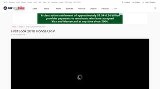 
                            12. First Look 2018 Honda CR-V - CarAndBike