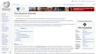 
                            11. First Quantum Minerals - Wikipedia