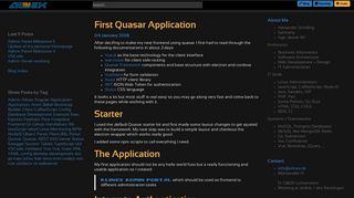 
                            4. First Quasar Application - Alinex