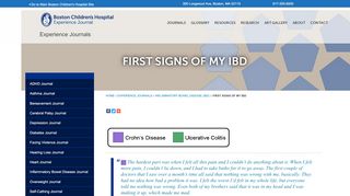 
                            9. First signs of my IBD - Experience Journals