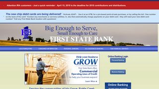 
                            8. First State Bank | Big Enough to Serve, Small Enough to Care