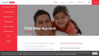 
                            7. First step account - Bank One