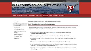 
                            11. First Time Logging Into Infinite Campus - Meeteetse Schools