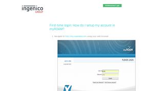 
                            2. First-time login: How do I setup my account in myROAM? |