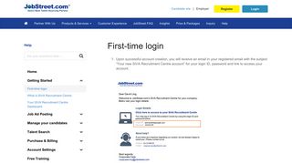 
                            6. First-time login - JobStreet.com