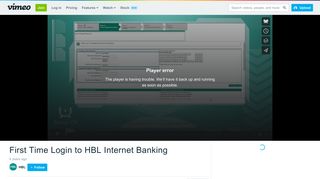 
                            6. First Time Login to HBL Internet Banking on Vimeo