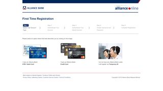 
                            3. First Time Registration - allianceonline