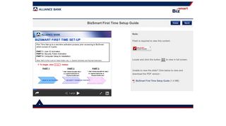
                            4. First Time Setup - Alliance Bank