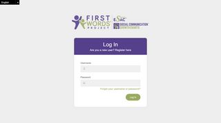 
                            10. FIRST WORDS Project - Log In