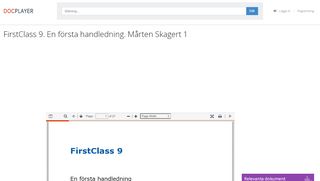
                            13. FirstClass 9. En första handledning. Mårten Skagert 1 - PDF
