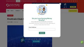 
                            9. FirstCoin Club | FirstCoin Club Reviews | Coinpedia