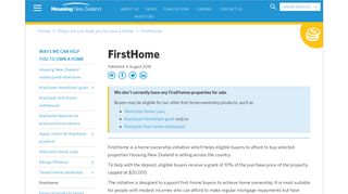 
                            8. FirstHome | Housing New Zealand