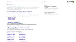 
                            6. Firstload Login - ZapMeta Suche Suchergebnisse