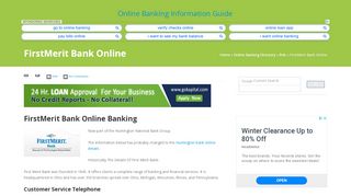 
                            1. FirstMerit Bank Online | Online Banking Information Guide