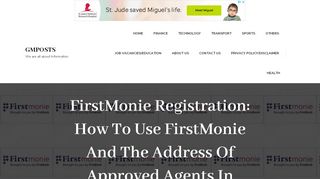 
                            4. FirstMonie Registration: How To Use FirstMonie And The Address Of ...