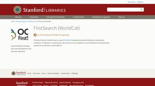 
                            10. FirstSearch (WorldCat) | Stanford Libraries