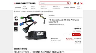 
                            5. FIS-Control Audi TT (8N, *Hinweis beachten), 329,00 € - TurboZentrum