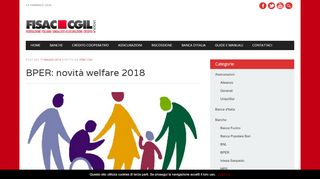
                            6. Fisac CGIL L'Aquila | BPER: novità welfare 2018