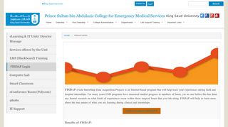 
                            5. Fisdap Login | Prince Sultan bin Abdulaziz College for Emergency ...