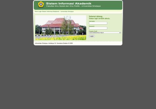 
                            4. fisip - Login Sistem Informasi Akademik - Universitas Sriwijaya