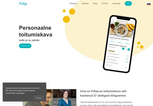 
                            2. Fitlap.ee - Toitumiskava kaalu langetamiseks