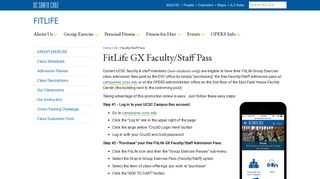 
                            11. FitLife GX Faculty/Staff Pass - UCSC FitLife - UC Santa Cruz
