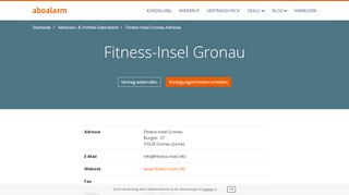 
                            8. Fitness-Insel Gronau Adresse, Telefonnumer und Fax - Aboalarm