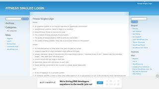 
                            6. fitness singles login - WordPress.com